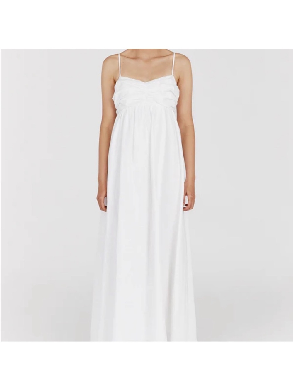 DISSH Dallas White Spaghetti Strap Maxi Dress 6